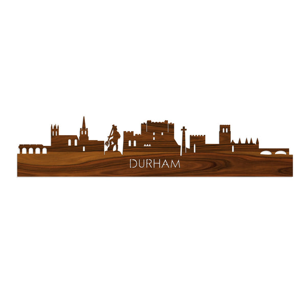 Skyline Durham Palissander houten cadeau decoratie relatiegeschenk van WoodWideCities
