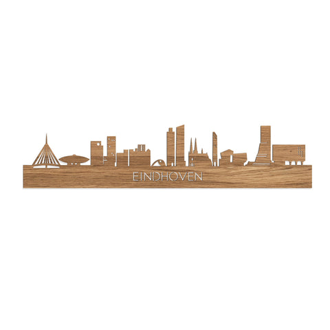 Skyline Eindhoven Eiken houten cadeau decoratie relatiegeschenk van WoodWideCities