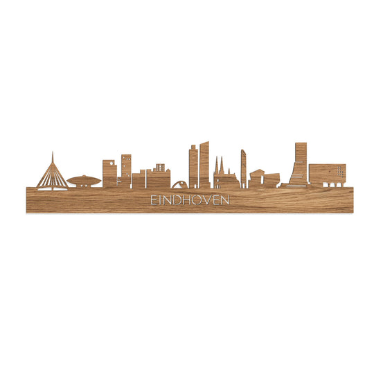 Skyline Eindhoven Eiken houten cadeau decoratie relatiegeschenk van WoodWideCities
