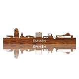 Skyline Emmen Palissander houten cadeau decoratie relatiegeschenk van WoodWideCities