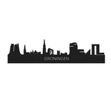 Skyline Groningen Black houten cadeau decoratie relatiegeschenk van WoodWideCities