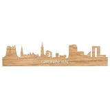 Skyline Groningen Eiken houten cadeau decoratie relatiegeschenk van WoodWideCities