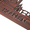 Skyline Haarlem Palissander houten cadeau decoratie relatiegeschenk van WoodWideCities