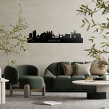 Skyline Haarlem Zwart glanzend gerecycled kunststof cadeau decoratie relatiegeschenk van WoodWideCities