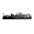 Skyline Hamburg Black Glossy
