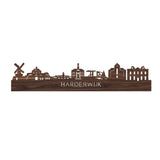 Skyline Harderwijk Noten houten cadeau decoratie relatiegeschenk van WoodWideCities