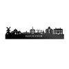 Skyline Harderwijk Zwart glanzend gerecycled kunststof cadeau decoratie relatiegeschenk van WoodWideCities