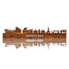 Skyline Heerenveen Palissander houten cadeau decoratie relatiegeschenk van WoodWideCities