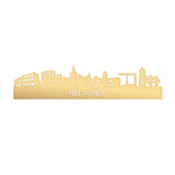 Skyline Helmond Metallic Goud gerecycled kunststof cadeau decoratie relatiegeschenk van WoodWideCities