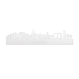 Skyline Helmond Wit glanzend gerecycled kunststof cadeau decoratie relatiegeschenk van WoodWideCities