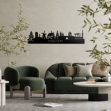 Skyline IJsselstein Zwart glanzend gerecycled kunststof cadeau decoratie relatiegeschenk van WoodWideCities