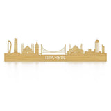 Skyline Istanbul Eiken houten cadeau decoratie relatiegeschenk van WoodWideCities