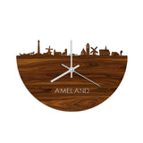Skyline Klok Ameland Palissander Palissander  houten cadeau wanddecoratie relatiegeschenk van WoodWideCities