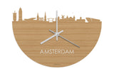 Skyline Clock Amsterdam Bamboo