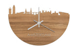 Skyline Clock Amsterdam Oak