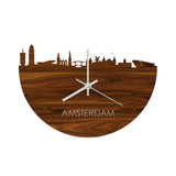 Skyline Klok Amsterdam Palissander houten cadeau wanddecoratie relatiegeschenk van WoodWideCities