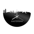 Skyline Klok Amsterdam Zwart Glanzend