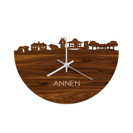 Skyline Klok Annen Palissander houten cadeau wanddecoratie relatiegeschenk van WoodWideCities