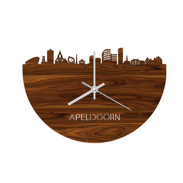 Skyline Klok Apeldoorn Palissander houten cadeau wanddecoratie relatiegeschenk van WoodWideCities