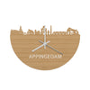 Skyline Klok Appingedam Bamboe houten cadeau wanddecoratie relatiegeschenk van WoodWideCities