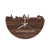 Skyline Klok Appingedam Noten houten cadeau wanddecoratie relatiegeschenk van WoodWideCities