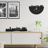 Skyline Klok Arnhem Black houten cadeau wanddecoratie relatiegeschenk van WoodWideCities