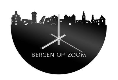 Skyline Klok Bergen op Zoom Zwart Glanzend