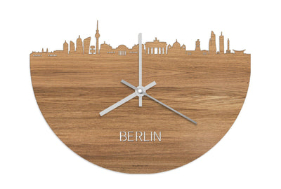 Skyline Clock Berlin Oak