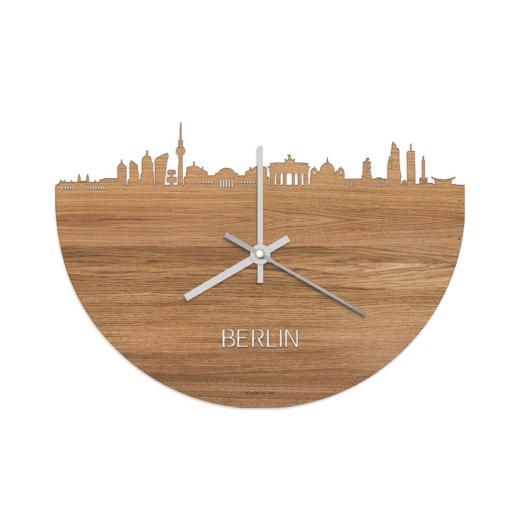 Skyline Klok Berlijn Eiken houten cadeau decoratie relatiegeschenk van WoodWideCities