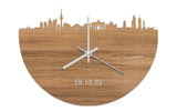 Skyline Clock Berlin Oak