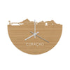 Skyline Klok Curaçao Bamboe houten cadeau wanddecoratie relatiegeschenk van WoodWideCities
