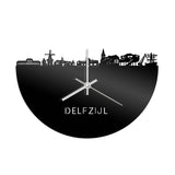 Skyline Klok Delfzijl Zwart Glanzend