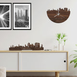 Skyline Klok Den Haag Noten houten cadeau wanddecoratie relatiegeschenk van WoodWideCities