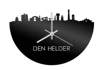 Skyline Clock Den Helder Black Glossy