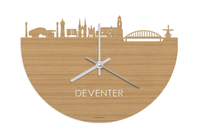 Skyline Clock Deventer Bamboo