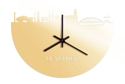 Skyline Clock Deventer Gold Metallic