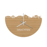 Skyline Klok Drachten Bamboe houten cadeau wanddecoratie relatiegeschenk van WoodWideCities