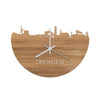 Skyline Klok Dronten Eiken houten cadeau wanddecoratie relatiegeschenk van WoodWideCities