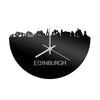 Skyline Klok Edinburgh Zwart glanzend gerecycled kunststof cadeau decoratie relatiegeschenk van WoodWideCities