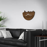 Skyline Klok Emmen Noten Noten houten cadeau wanddecoratie relatiegeschenk van WoodWideCities