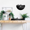 Skyline Klok Enschede Zwart glanzend gerecycled kunststof cadeau wanddecoratie relatiegeschenk van WoodWideCities