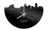 Skyline Klok Gent Zwart Glanzend
