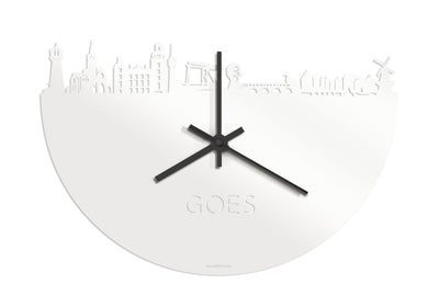 Skyline Clock Goes White Glossy