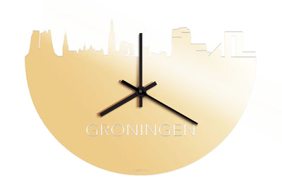 Skyline Clock Groningen Gold Metallic