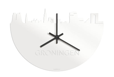 Skyline Clock Groningen White Glossy