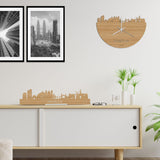 Skyline Klok Haarlem Bamboe houten cadeau wanddecoratie relatiegeschenk van WoodWideCities