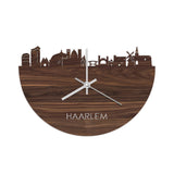 Skyline Klok Haarlem Noten Noten  houten cadeau wanddecoratie relatiegeschenk van WoodWideCities