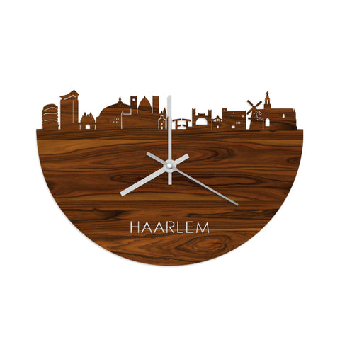 Skyline Klok Haarlem Palissander Palissander  houten cadeau decoratie relatiegeschenk van WoodWideCities