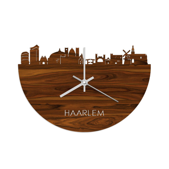 Skyline Klok Haarlem Palissander Palissander  houten cadeau decoratie relatiegeschenk van WoodWideCities