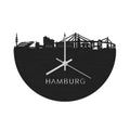 Skyline Clock Hamburg Black